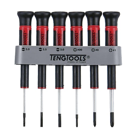 Teng Tools 6 Piece Mini Screwdriver Set w/stand / Holder MDM706